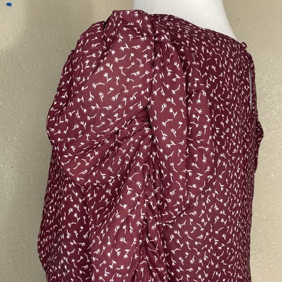 Paper Crane Burgundy Cropped Top NWT Size M - Picture 7 of 13